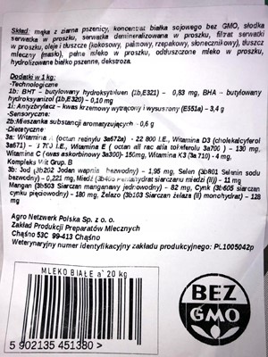 Mleko dla cieląt bez GMO 20 kg od 14 dnia życia